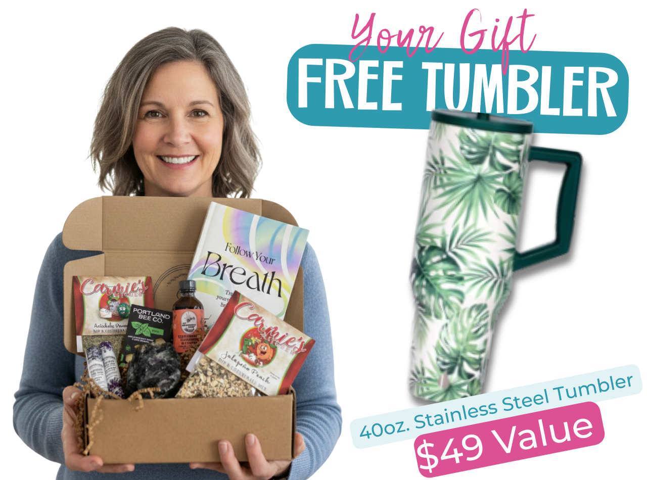 womens Subscription box with a free gift - Monstera tumbler gift best wellness box for women 2024